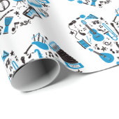 Musikinstrument Geschenkpapier (Rolleneckpunkt)