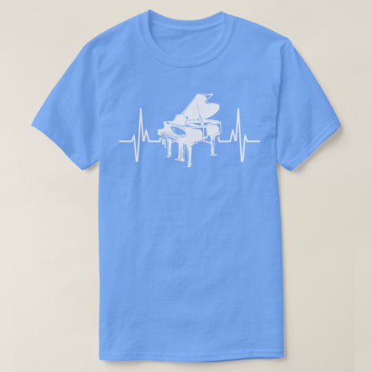 Musikinstrument Heartbeat Piano T-Shirt (Design vorne)