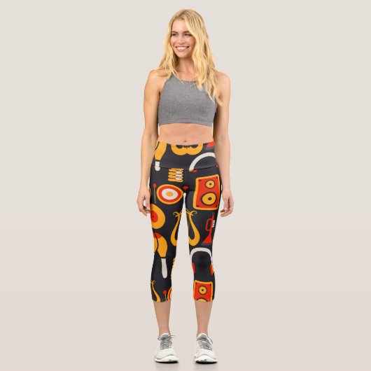Musikinstrument klingt Capri-Leggings Capri Leggings (Vorderseite)