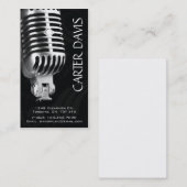 Musikinstrument - Mic Visitenkarte (Vorne/Hinten)