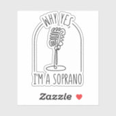 MUSIKINSTRUMENT MIKROFONSOPRANO AUFKLEBER (Blatt)