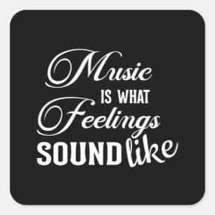 Musikinstrument Musical Musical Musical Sound Gift Quadratischer Aufkleber