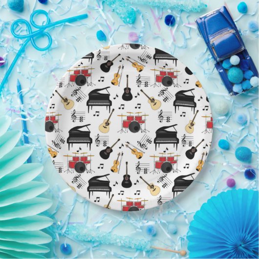 Musikinstrument Pappteller (Party)