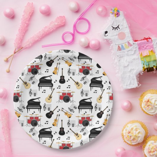 Musikinstrument Pappteller (Party)