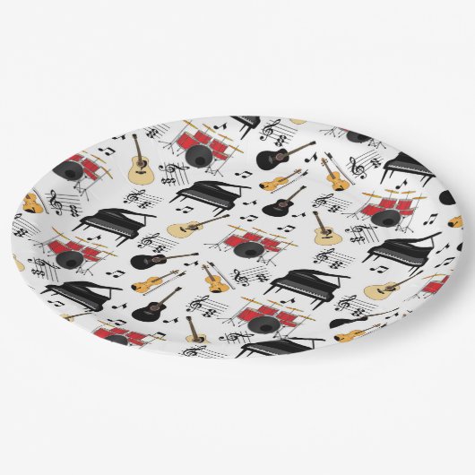 Musikinstrument Pappteller (Schrägansicht)