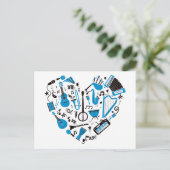 Musikinstrument Postkarte (Stehend Vorderseite)