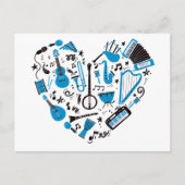 Musikinstrument Postkarte (Vorderseite)