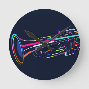 Musikinstrument Runde Wanduhr