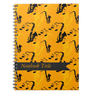 Musikinstrument Saxaphone Zeitschriften-Notizbuch Notizblock