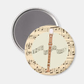Musikinstrument und Blatt-Musikmagazin Magnet (Vorderseite/Rückseite)