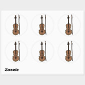 Musikinstrument Violin Doodle Stickers (Blatt)