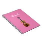 Musikinstrument Violin Girly Pink Notizblock (Rechte Seite)