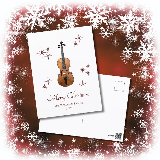 Musikinstrument Violin Niedlich Weihnachten