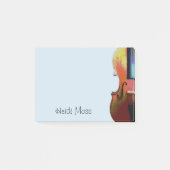 Musikinstrument Violin Personalisiert Post-it Klebezettel (Vorderseite)