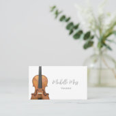 Musikinstrument Violin Violinist Elegant Visitenkarte (Stehend Vorderseite)