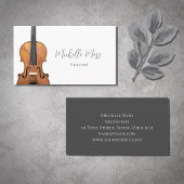 Musikinstrument Violin Violinist Elegant Visitenkarte