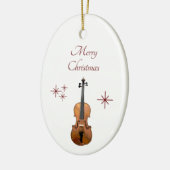 Musikinstrument Violin Weihnachten Keramik Ornament (Links)