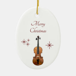 Musikinstrument Violin Weihnachten Keramik Ornament