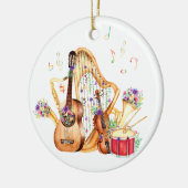 Musikinstrument Weihnachtsdekoration Keramik Ornament (Links)