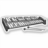 Musikinstrument Xylophon Aufkleber (Vorderseite)