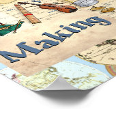 Musikinstrumente Alphabet International Poster (Ecke)