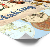 Musikinstrumente Alphabet International Poster (Ecke)