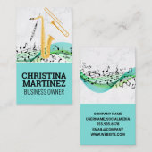 Musikinstrumente | Business Card für Musikanweisun Visitenkarte (Vorne/Hinten)