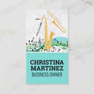 Musikinstrumente   Business Card für Musikanweisun Visitenkarte