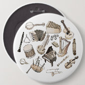 Musikinstrumente Button (Vorne & Hinten)
