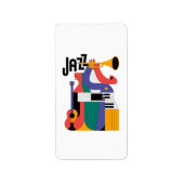 Musikinstrumente Design Adressaufkleber (Vorne)