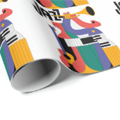 Musikinstrumente Design Geschenkpapier (Rolleneckpunkt)