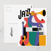 Musikinstrumente Design Postkarte (Vorne/Hinten)