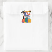 Musikinstrumente Design Quadratischer Aufkleber (Tasche)