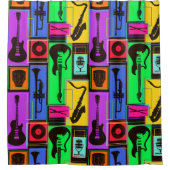 Musikinstrumente Duschvorhang (Vorderseite)