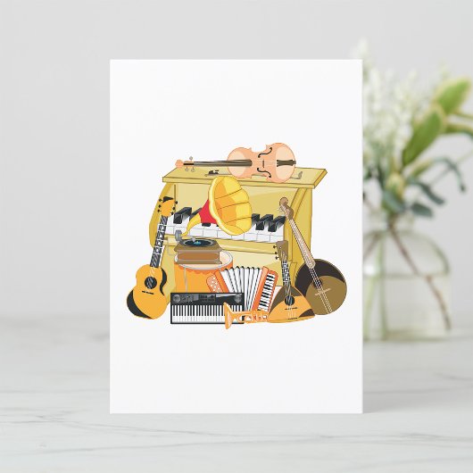 Musikinstrumente Einladung