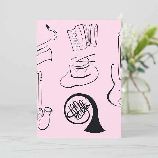 Musikinstrumente Einladung