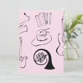 Musikinstrumente Einladung (Stehend Vorderseite)