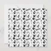 Musikinstrumente Einladung zum Geburtstag (Rückseite)