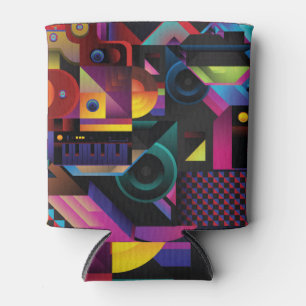Musikinstrumente: Farbenfrohe Vintage Kunst Dosenkühler