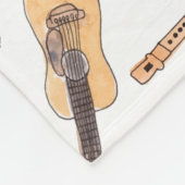 Musikinstrumente Fleecedecke (Ecke)