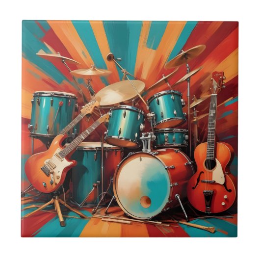 Musikinstrumente Fliese (Vorderseite)