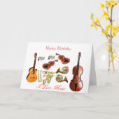 Musikinstrumente für Geburtstags-Gruß-Karte Karte (Gelbe Blume)