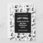 Musikinstrumente Geburtstag Einladung (Rückseite)