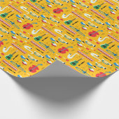 Musikinstrumente: Gelb im Mittelalter Geschenkpapier (Ecke)
