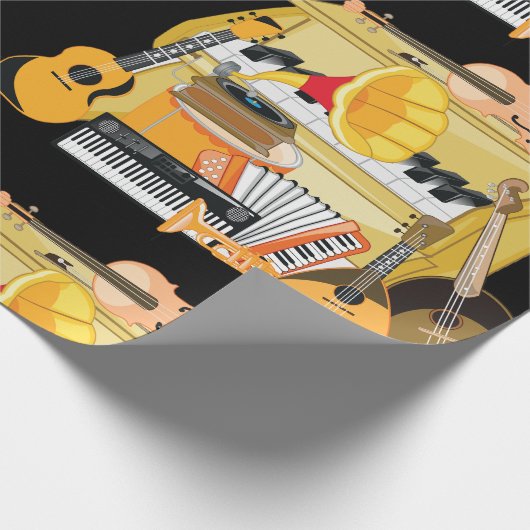 Musikinstrumente Geschenkpapier (Ecke)