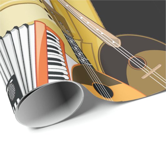 Musikinstrumente Geschenkpapier (Rolleneckpunkt)