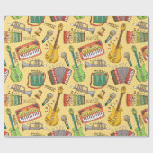 Musikinstrumente Geschenkpapier (Flach)