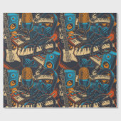 Musikinstrumente Geschenkpapier (Flach)