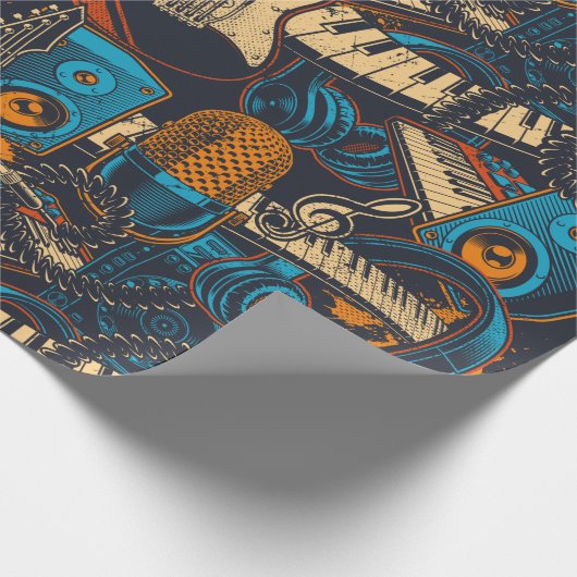 Musikinstrumente Geschenkpapier (Ecke)