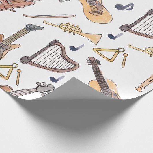 Musikinstrumente Geschenkpapier (Ecke)